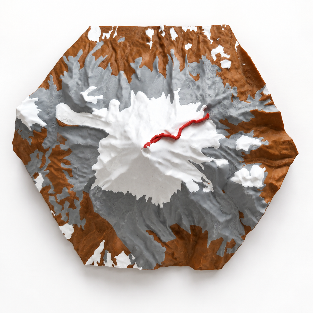 Mapa 3D Personalizado De Carrera Con Relieve Y Base 25 Cm — vista relieve; fotografía original