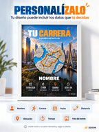 Datos para personalizar el cuadro con marco blanco.