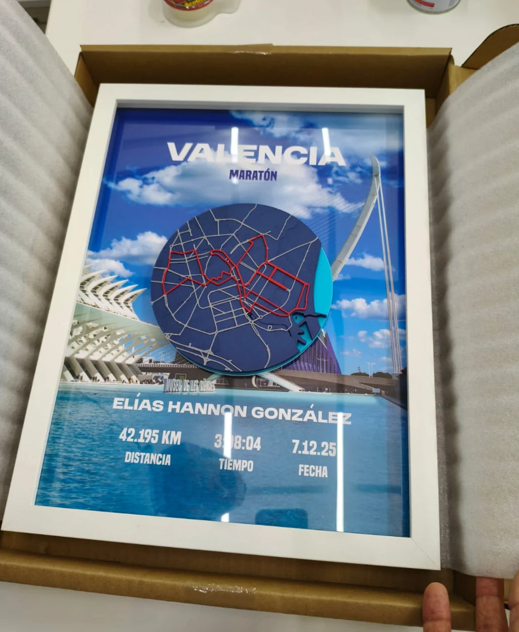 Ejemplo real de cuadro del maratón de Valencia.