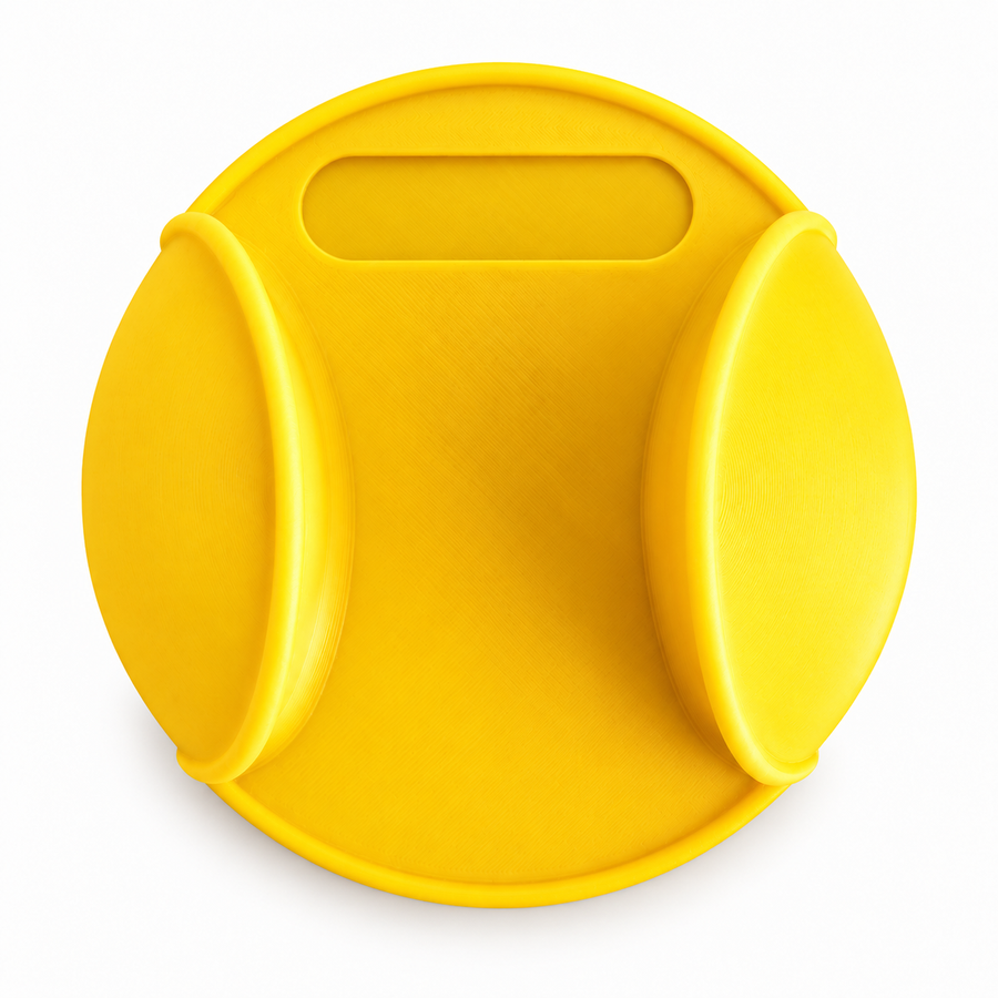 Soporte De Pared Para Raqueta De Tenis Impreso En 3D — Amarillo