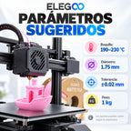 Parámetros sugeridos de impresión para ELEGOO PLA Mate.