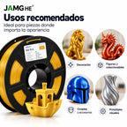 Usos recomendados del filamento JAMG HE Silk PLA.