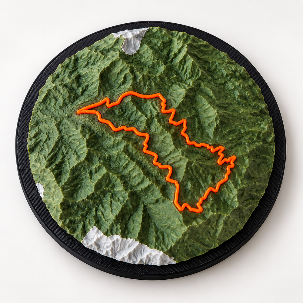Mapa 3D Personalizado de Carrera con Relieve