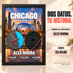 Imagen de apoyo del producto Maratones Majors — MAJ 09 Personalizacion Nombre Tiempo
