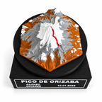 Mapa 3D Personalizado De Carrera Con Relieve Y Base 25 Cm — ML 01 mapa con base