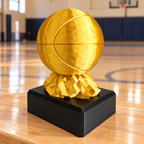 Trofeo De Básquetbol Impreso En 3D Con Base; ML 05 basket premiacion