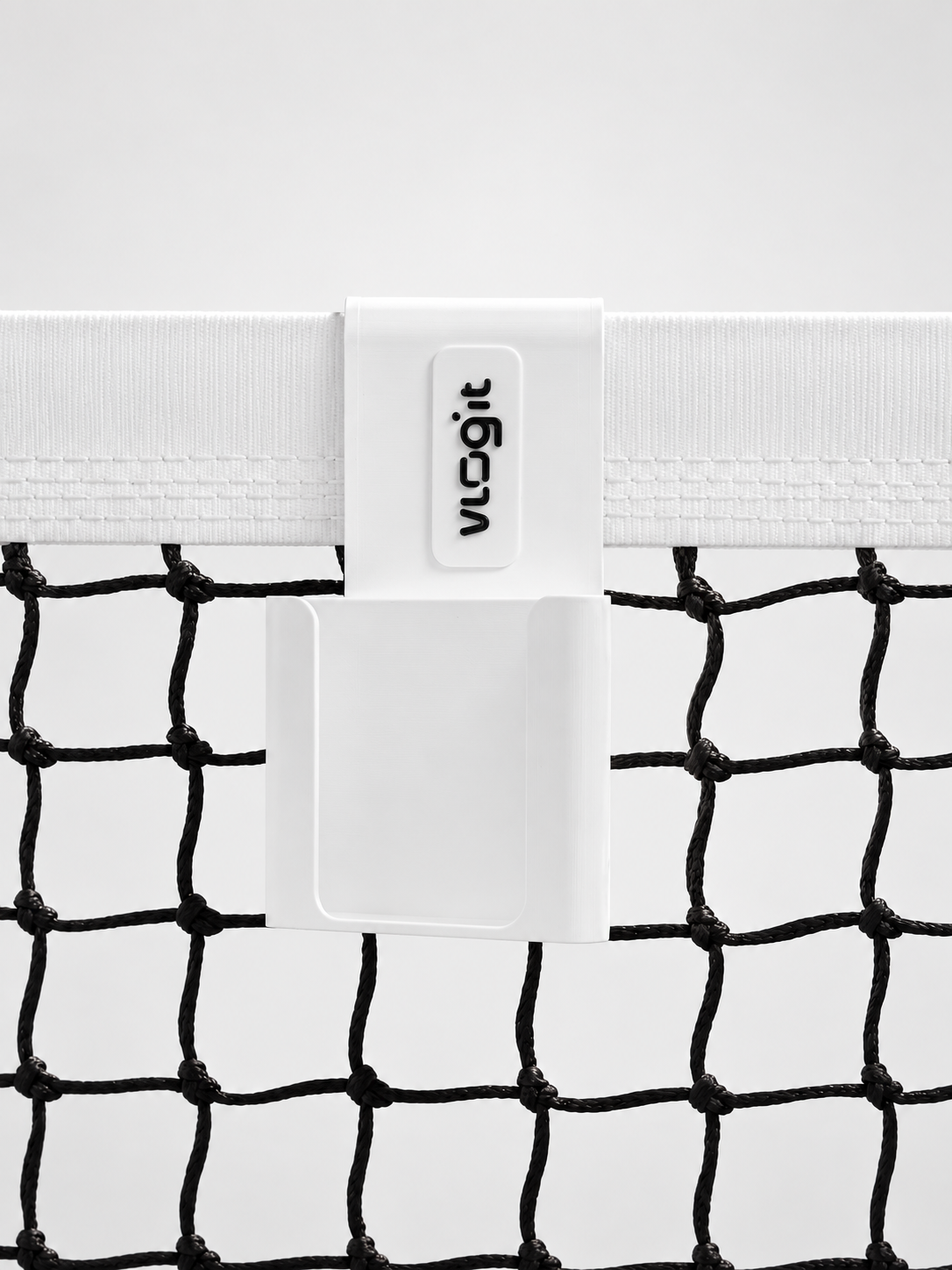 Soporte VLOG IT blanco para celular, diseñado para grabar partidos de pádel, pickleball y tenis.