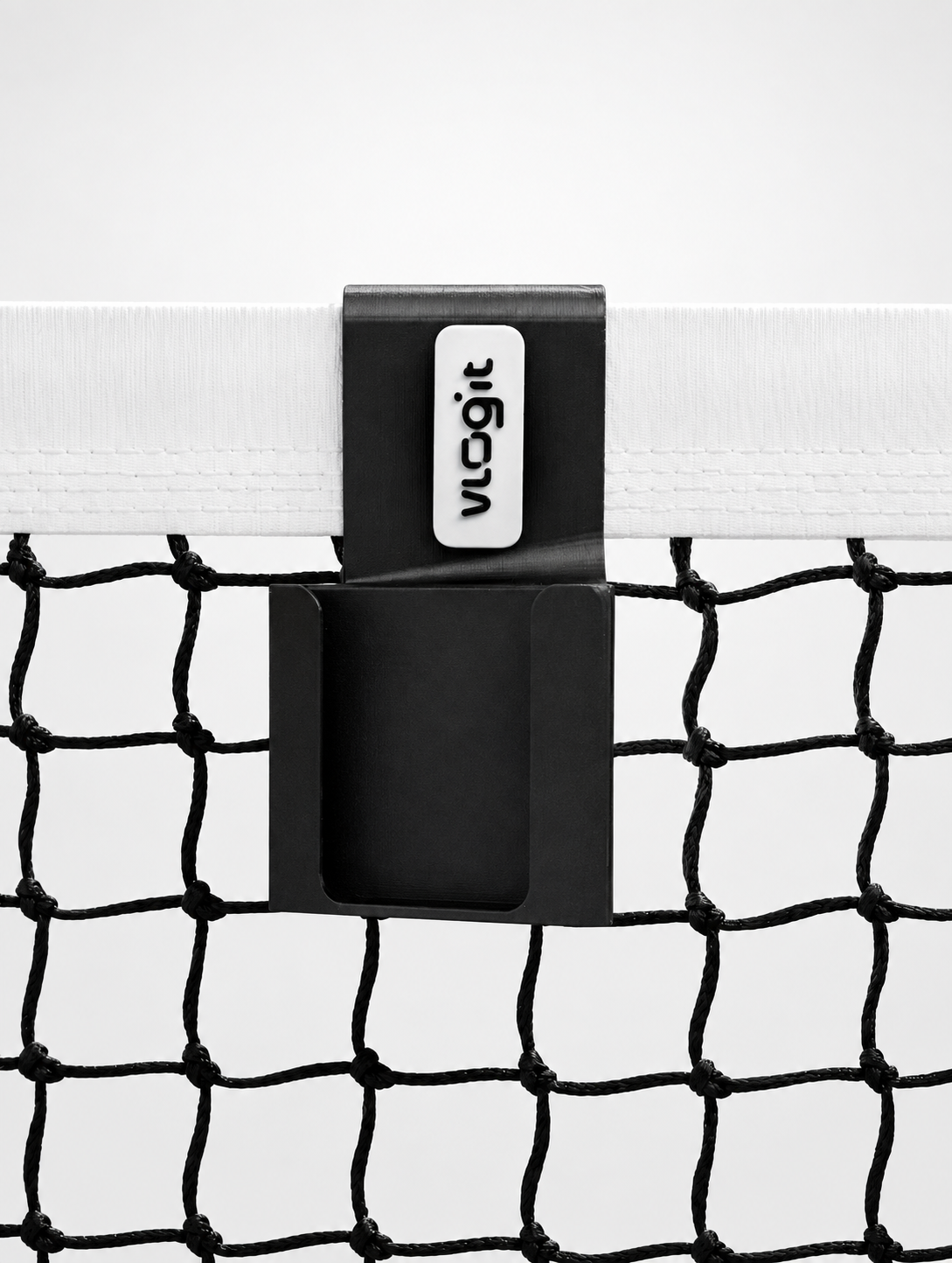 Soporte VLOG IT negro para celular, diseñado para grabar partidos de pádel, pickleball y tenis.