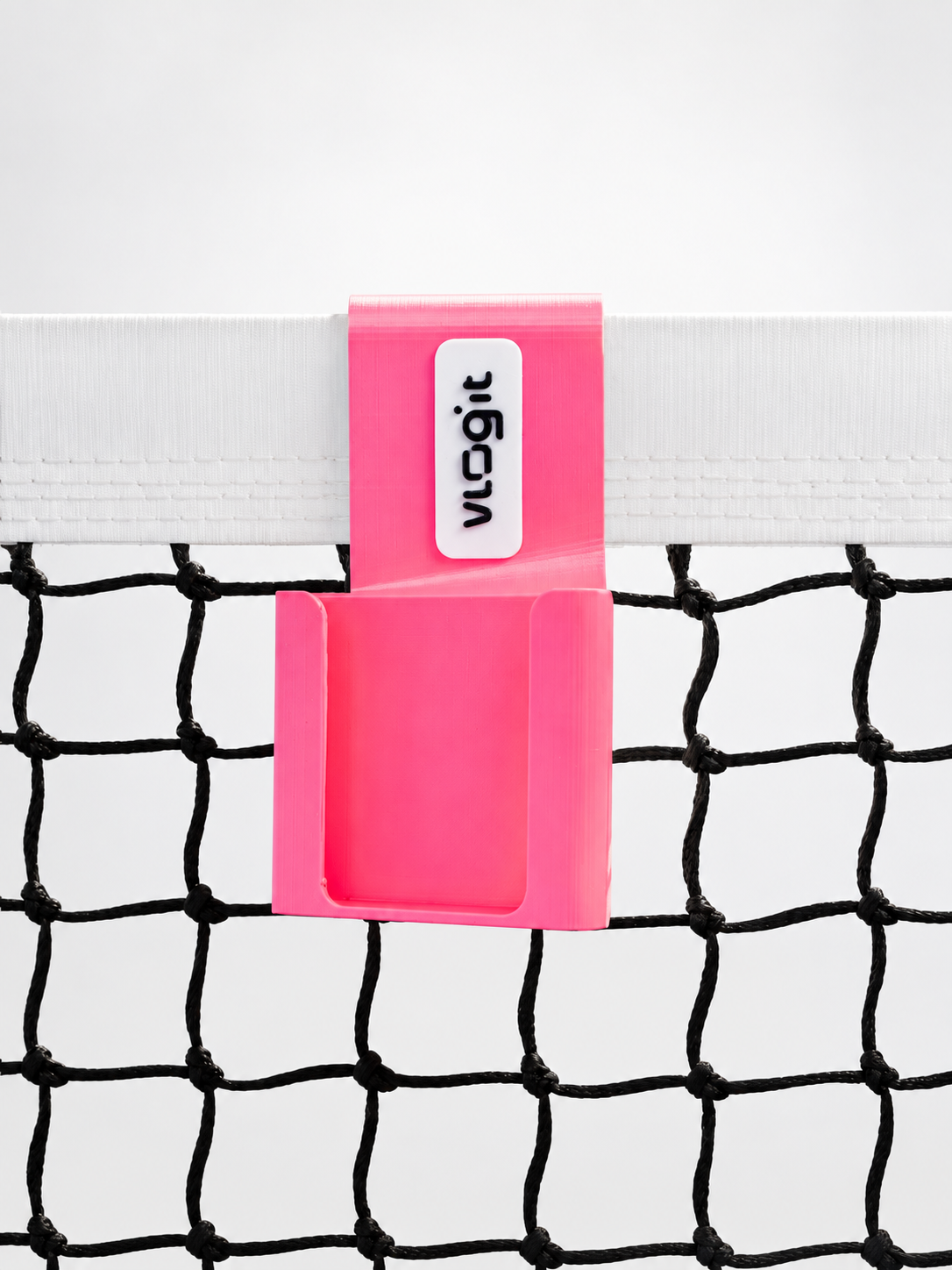 Soporte VLOG IT rosa para celular, diseñado para grabar partidos de pádel, pickleball y tenis.