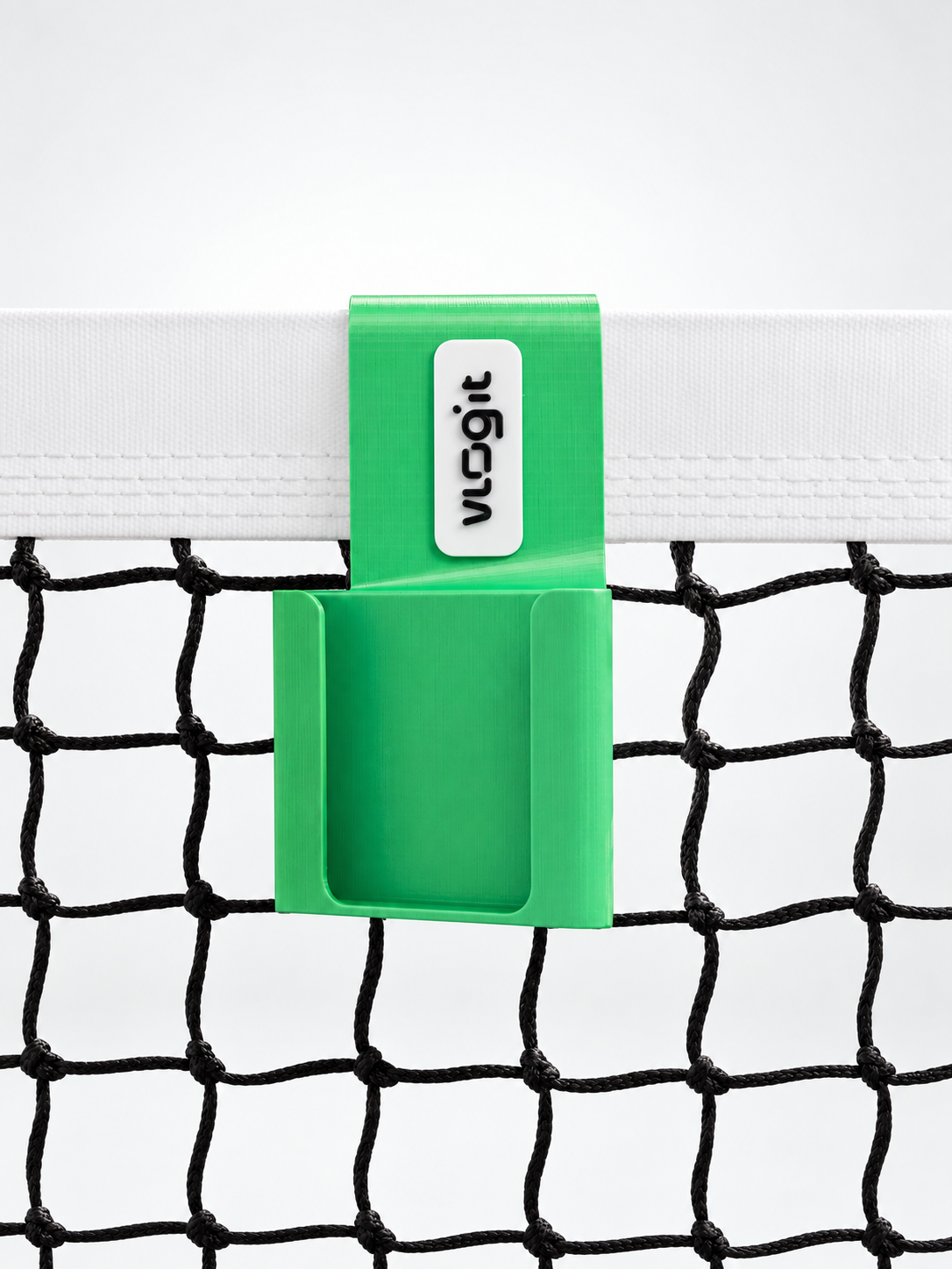 Soporte VLOG IT verde para celular, diseñado para grabar partidos de pádel, pickleball y tenis.