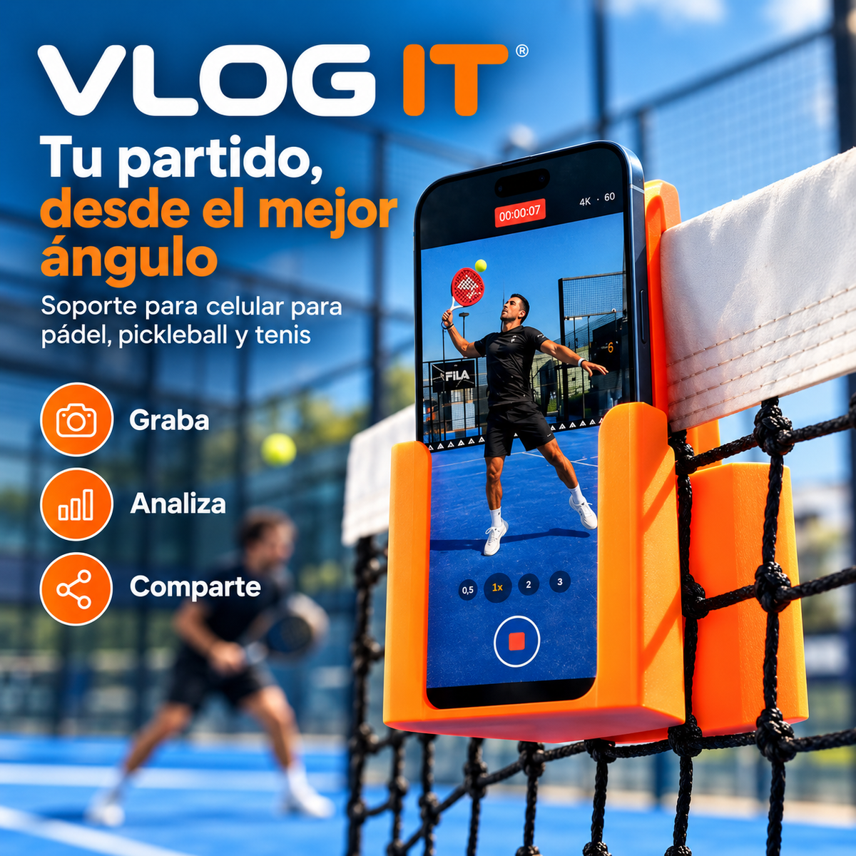 VLOG IT con smartphone grabando desde la red.
